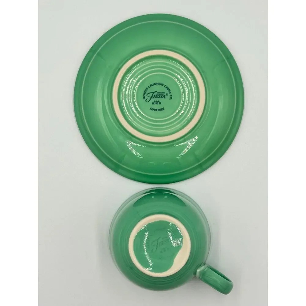 Fiesta by Homer Laughlin Teacup and Saucer set - Retired Sea Mist Green
